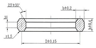 Конструкция и размер восьмиугольной прокладки ОСТ 26.260.461-99